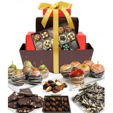 Grand Belgian Chocolate Covered Fruit Gift Basket